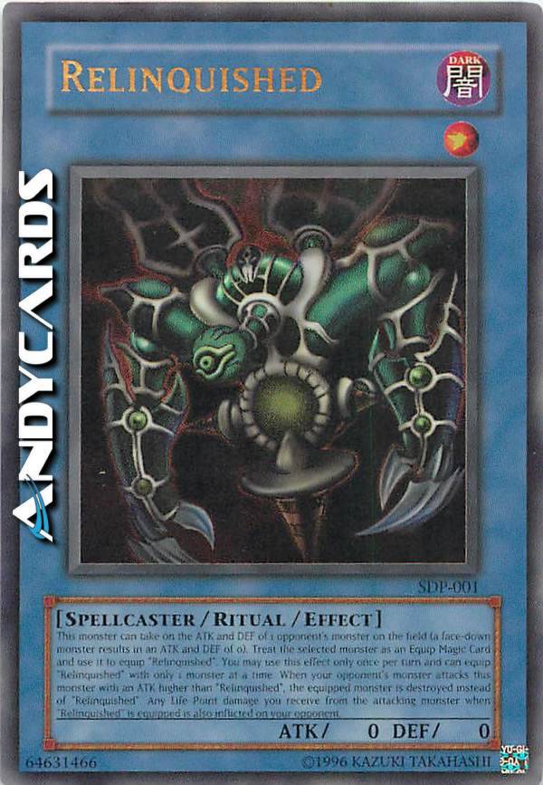 遊戯王OCG デュエルモンスターズ Relinquished SDP Unlimited RELINQUISHED | AndyCards Srl