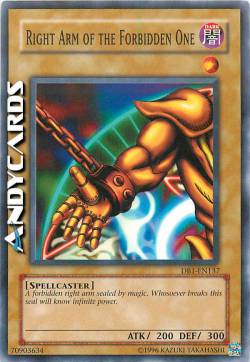RIGHT ARM OF THE FORBIDDEN ONE