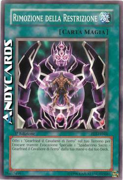 RIMOZIONE DELLA RESTRIZIONE