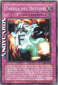 TAVOLA DEL DESTINO