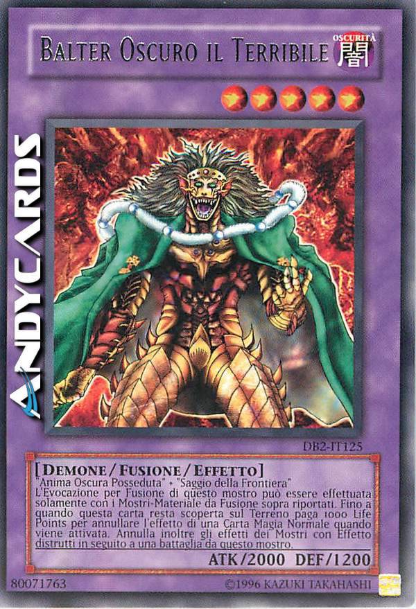 DARK BALTER THE TERRIBLE | AndyCards Srl