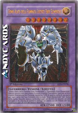 UOMO ALATO DELLA FIAMMATA LUCENTE EROE ELEMENTALE