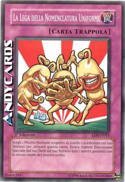 LA LEGA DELLA NOMENCLATURA UNIFORME