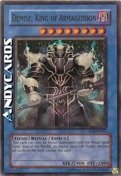 DEMISE, RE DELL'ARMAGEDDON