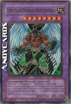 UOMO ALATO SELVAGGIO EROE ELEMENTALE