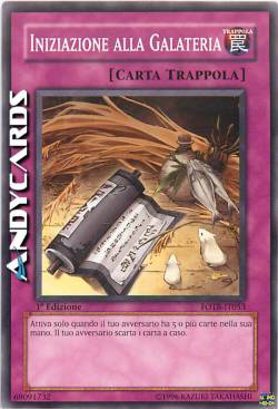 INIZIAZIONE ALLA GALATERIA