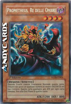 PROMETHEUS, KING OF THE SHADOWS