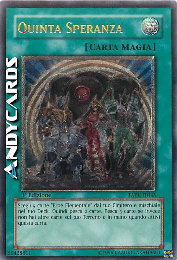 fifth hope yugioh card Fifth Hope [TAEV-EN045] Ultimate Rare main image 1