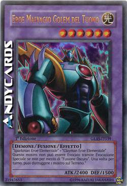 GOLEM DEL TUONO EROE MALVAGIO