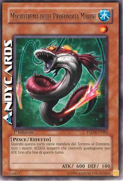 MACROTREMA DELLE PROFONDITÀ MARINE