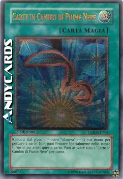 CARTE IN CAMBIO DI PIUME NERE