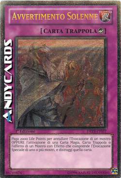 AVVERTIMENTO SOLENNE