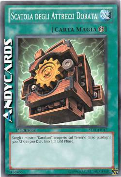 SCATOLA DEGLI ATTREZZI DORATA