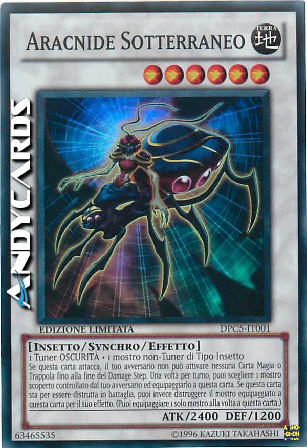 yugioh underground arachnid deck Yu-Gi-Oh! - (DPC5-EN001) - 2011 Duelist Pack Tin - Limited Edition Underground Arachnid (character) - Yugipedia