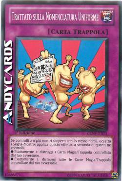 TRATTATO SULLA NOMENCLATURA UNIFORME