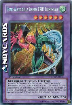 UOMO ALATO DELLA FIAMMA EROE ELEMENTALE