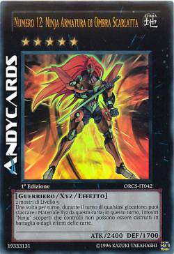 NUMERO 12: NINJA ARMATURA DI OMBRA SCARLATTA
