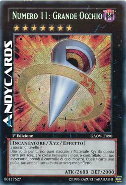 NUMERO 11: GRANDE OCCHIO