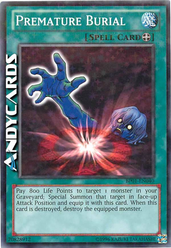yugioh burial cards from a Different Dimension [DP03-EN026] Ultra Rare Send 1 monster from your Deck to the GY. Premature Burial | Yu-Gi-Oh! Wiki