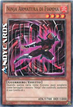 NINJA ARMATURA DI FIAMMA