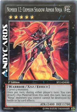 NUMERO 12: NINJA ARMATURA DI OMBRA SCARLATTA