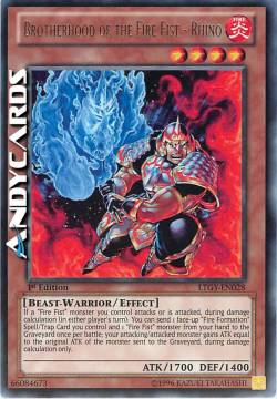 BROTHERHOOD OF THE FIRE FIST - RHINO