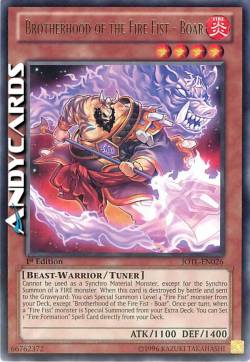 FRATELLANZA DEL PUGNO DI FUOCO - CINGHIALE