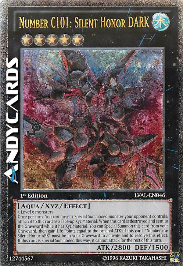 NUMBER C101: SILENT HONOR DARK | AndyCards Srl