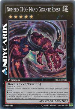 NUMERO C106: MANO GIGANTE ROSSA