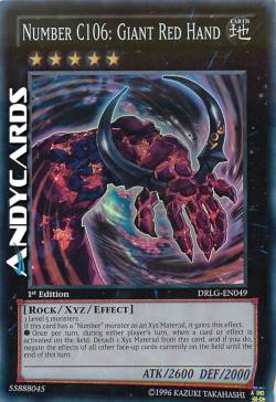 NUMERO C106: MANO GIGANTE ROSSA