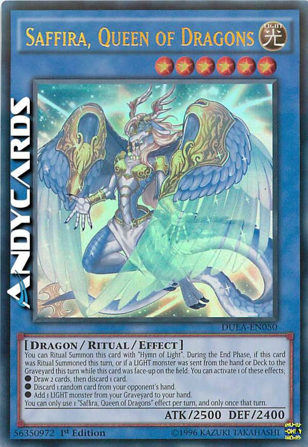 yugioh saffira queen of dragons deck PHNI-EN020 - Saffira, Dragon the Voiceless Voice Dragon Queen of the Voiceless Voice once per turn Saffira, Queen of Dragons