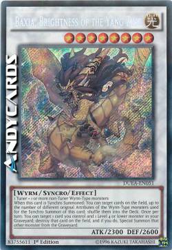 BAXIA, LUMINOSITÀ DELLO YANG ZING