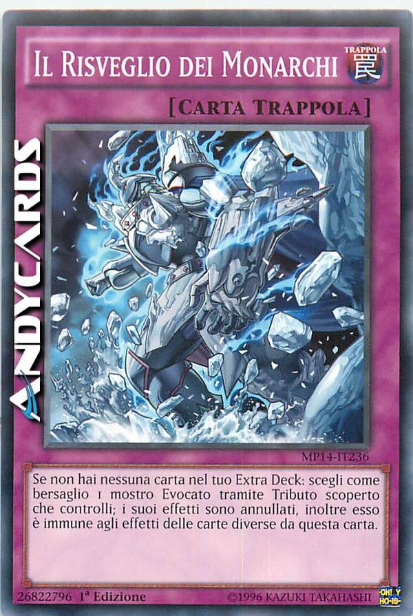 YU-GI-OH! Karte 'The Monarchs Awaken' (MP14-EN236) – Common, 1st Edition, Aus Mega Pack 2014, Fallenkarte Fürs Duell