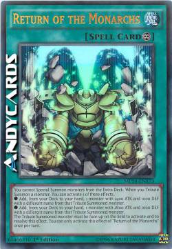 RITORNO DEI MONARCHI