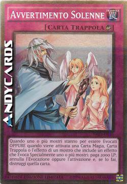 AVVERTIMENTO SOLENNE