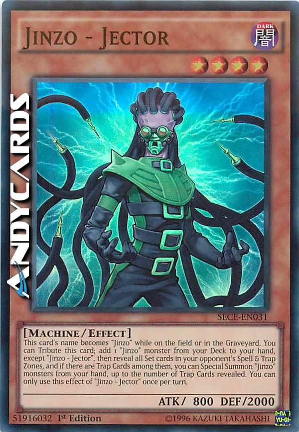 Yu-Gi-Oh! Carta Jinzo - Jector (MP15-EN214) – Mega Pack 2015 1st Edition – Super Rara