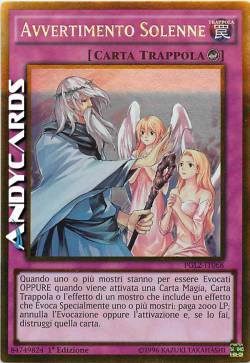 AVVERTIMENTO SOLENNE