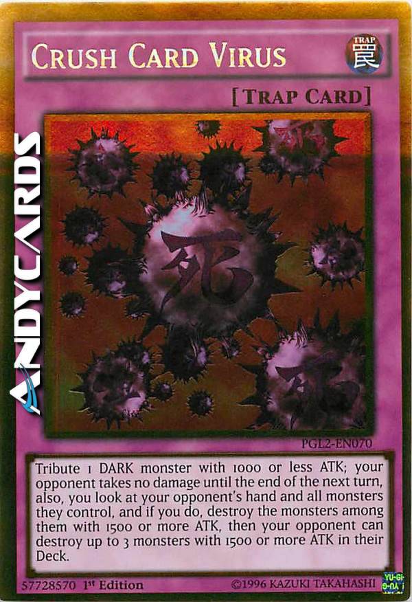 crush card yugioh VIRUS is a strategic trading card game in which two players Duel each other using a variety of Monster Crush Card Virus - Structure
