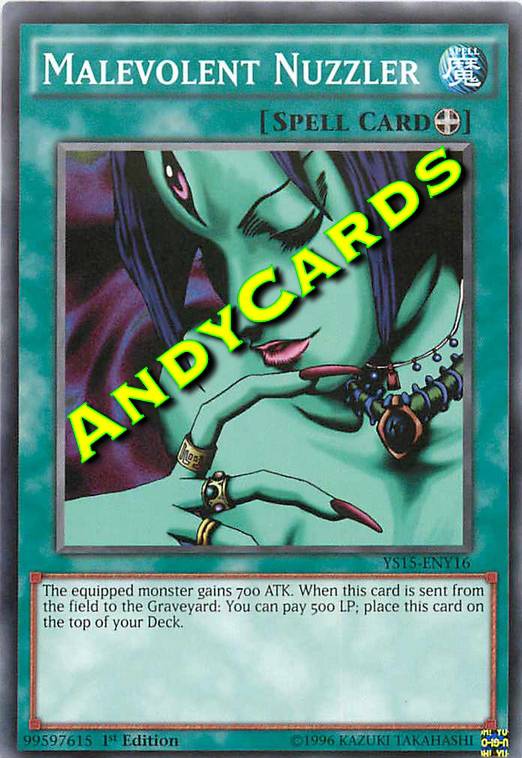 malevolent nuzzler yugioh card MALEVOLENT NUZZLER