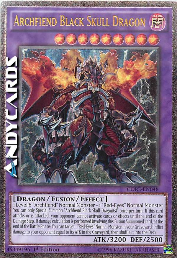 Yu-Gi-Oh! Trading Card - Archfiend Black Skull Dragon (LDK2-ENJ42 Common) - From Legendary Decks II