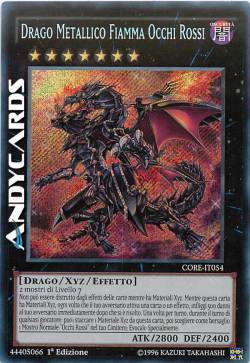 DRAGO METALLICO FIAMMA OCCHI ROSSI