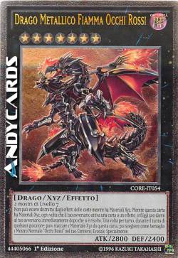 DRAGO METALLICO FIAMMA OCCHI ROSSI