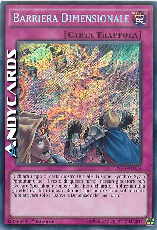 yugioh card amorphous barrier Yu-Gi-Oh! - Tuner's (DP09-EN030) - Duelist Pack 9 Yusei Fudo 2 - Unlimited Edition DIMENSIONAL BARRIER | AndyCards Srl
