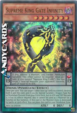 RE SUPREMO CANCELLO DELL'INFINITO