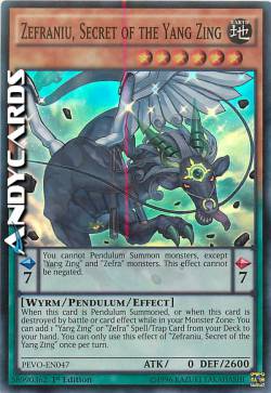 ZEFRANIU, SEGRETO DELLO YANG ZING