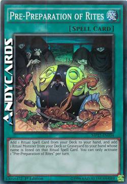 PRE-PREPARAZIONE DEI RITI