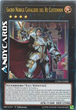 SACRO NOBILE CAVALIERE DEL RE CUSTENNIN