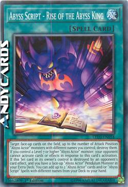 SCENEGGIATURA DELL'ABISSO - ASCESA DEL RE DELL'ABISSO