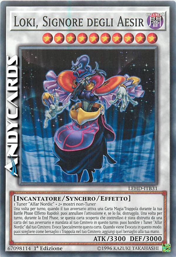 Lord Of The Aesir LEHD-ENB31 Yu-Gi-Oh! Loki, Lord Of The Aesir - LEHD-ENB31  Common 1st Edition - From Legendary Hero Decks Aesir/Nordic Deck Legendary  Hero Decks Aesir Deck