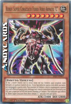 ROBOT SUPER CORAZZATO FERRO NERO ARMATO "C"